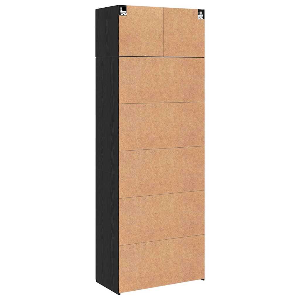 Skåp Svart Ek 80 x 41 x 225 cm
