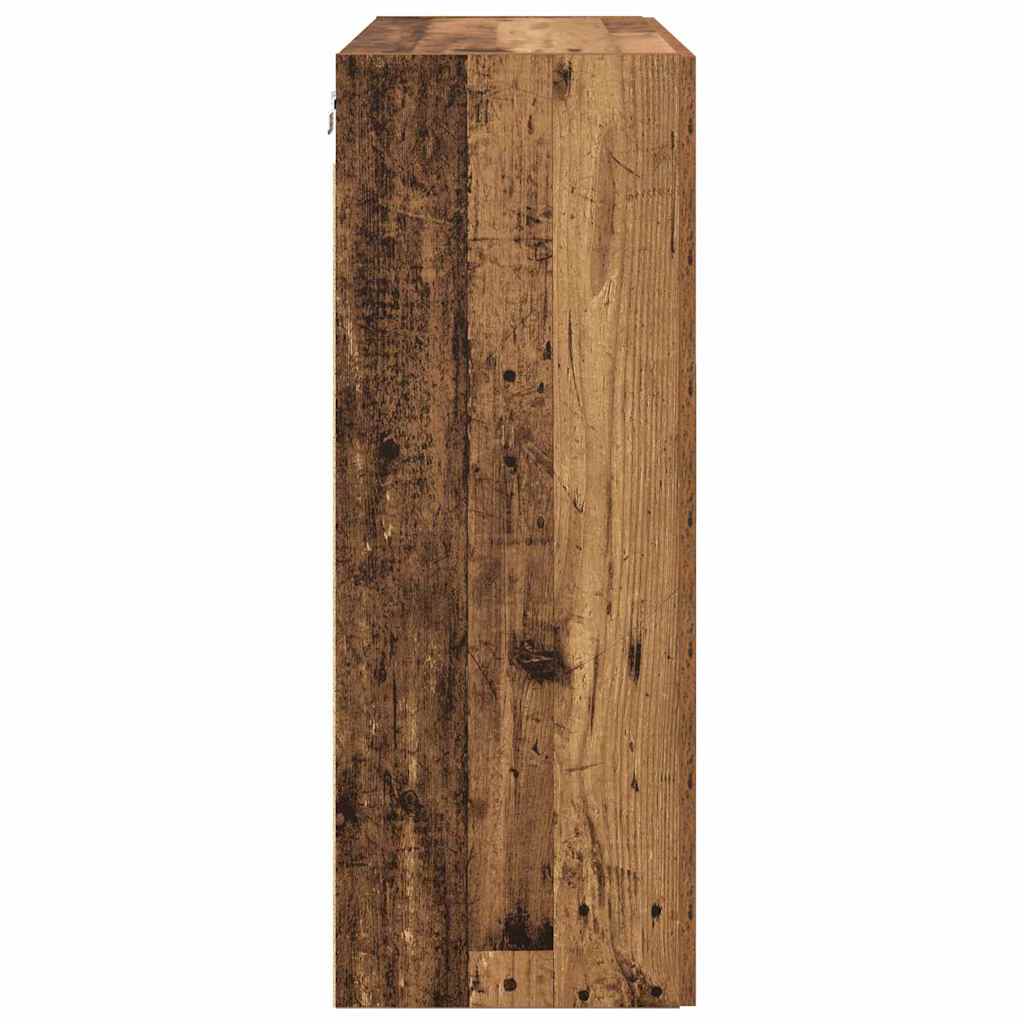 Väggmonterade Skåp 2 pcs Gammalt trä 69.5 x 34 x 90 cm