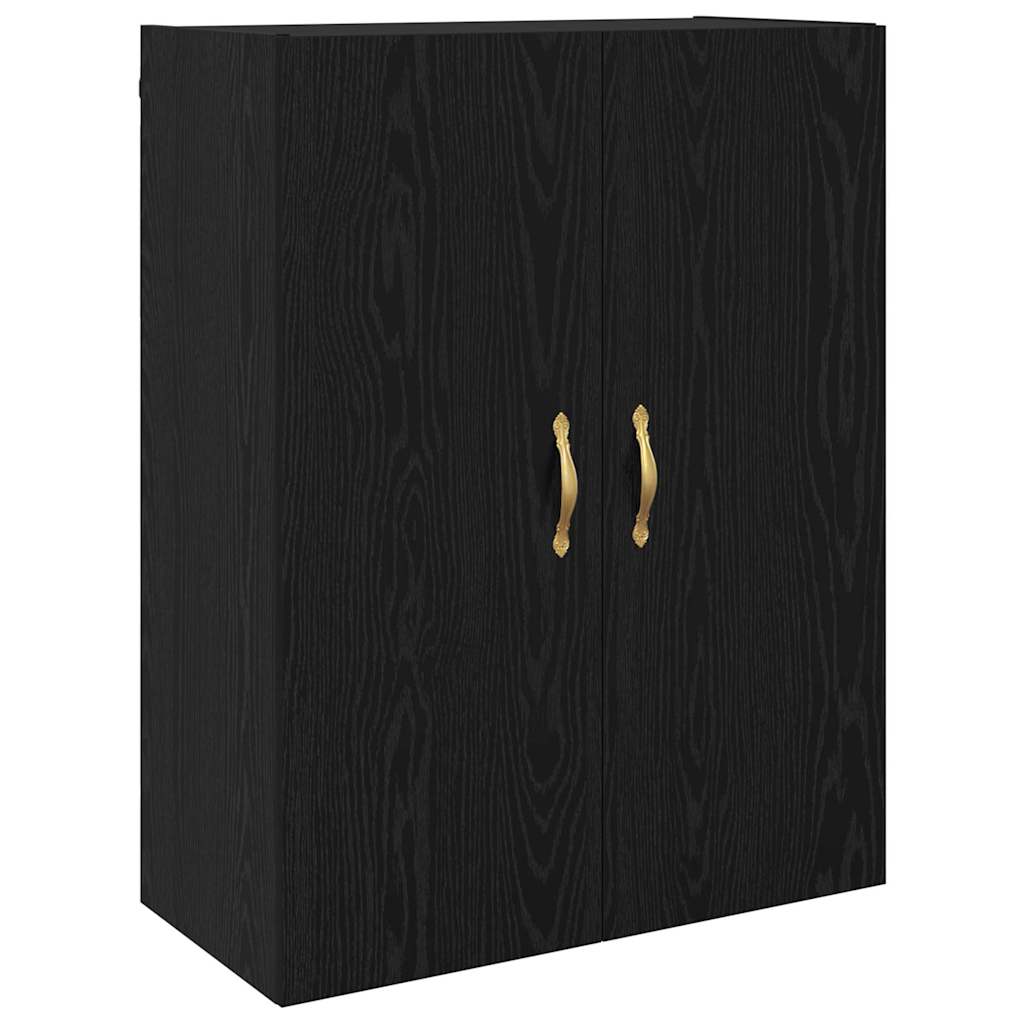 Väggmonterade Skåp 2 pcs Svart ek 69.5 x 34 x 90 cm