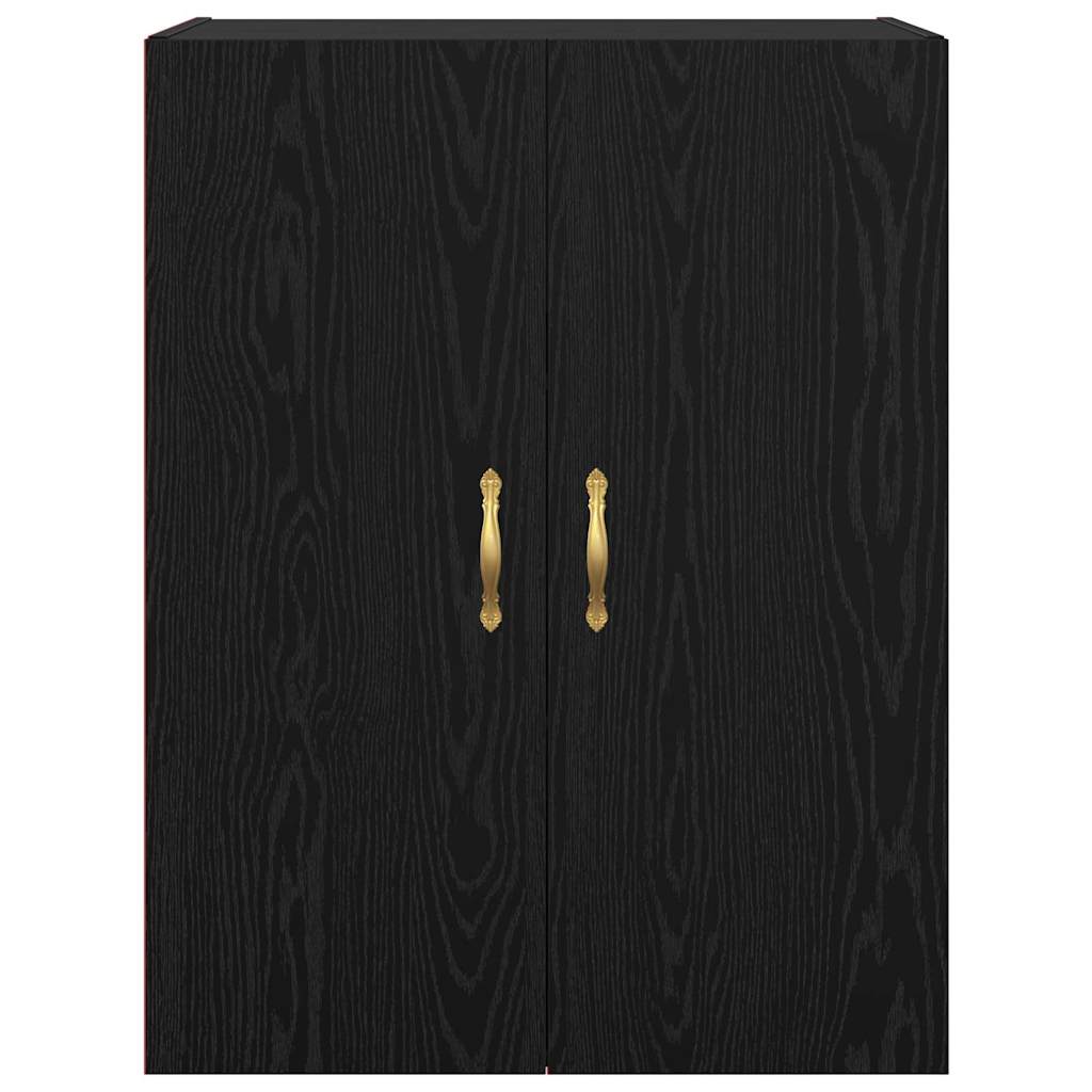 Väggmonterade Skåp 2 pcs Svart ek 69.5 x 34 x 90 cm