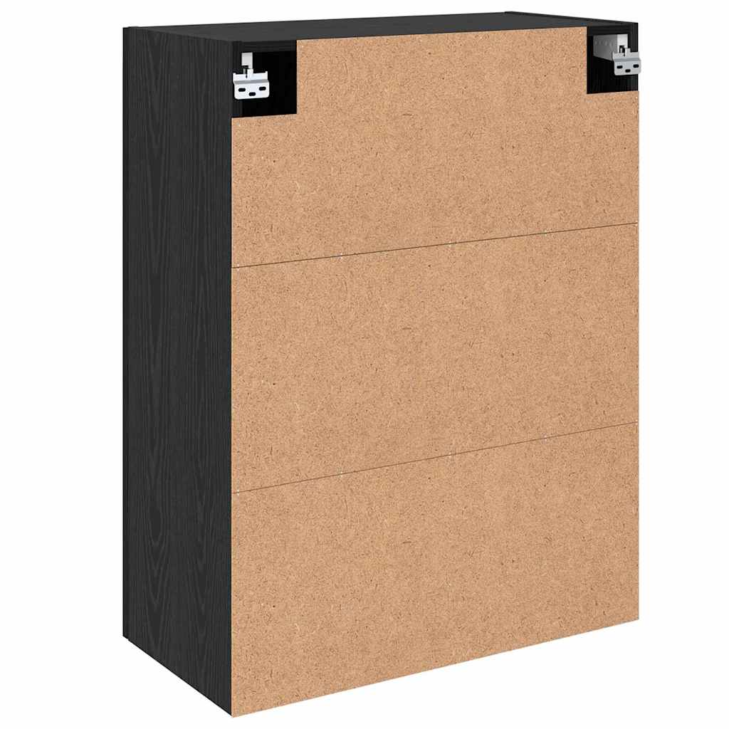Väggskåp Svart Ek 2 pcs 69.5 x 34 x 90 cm