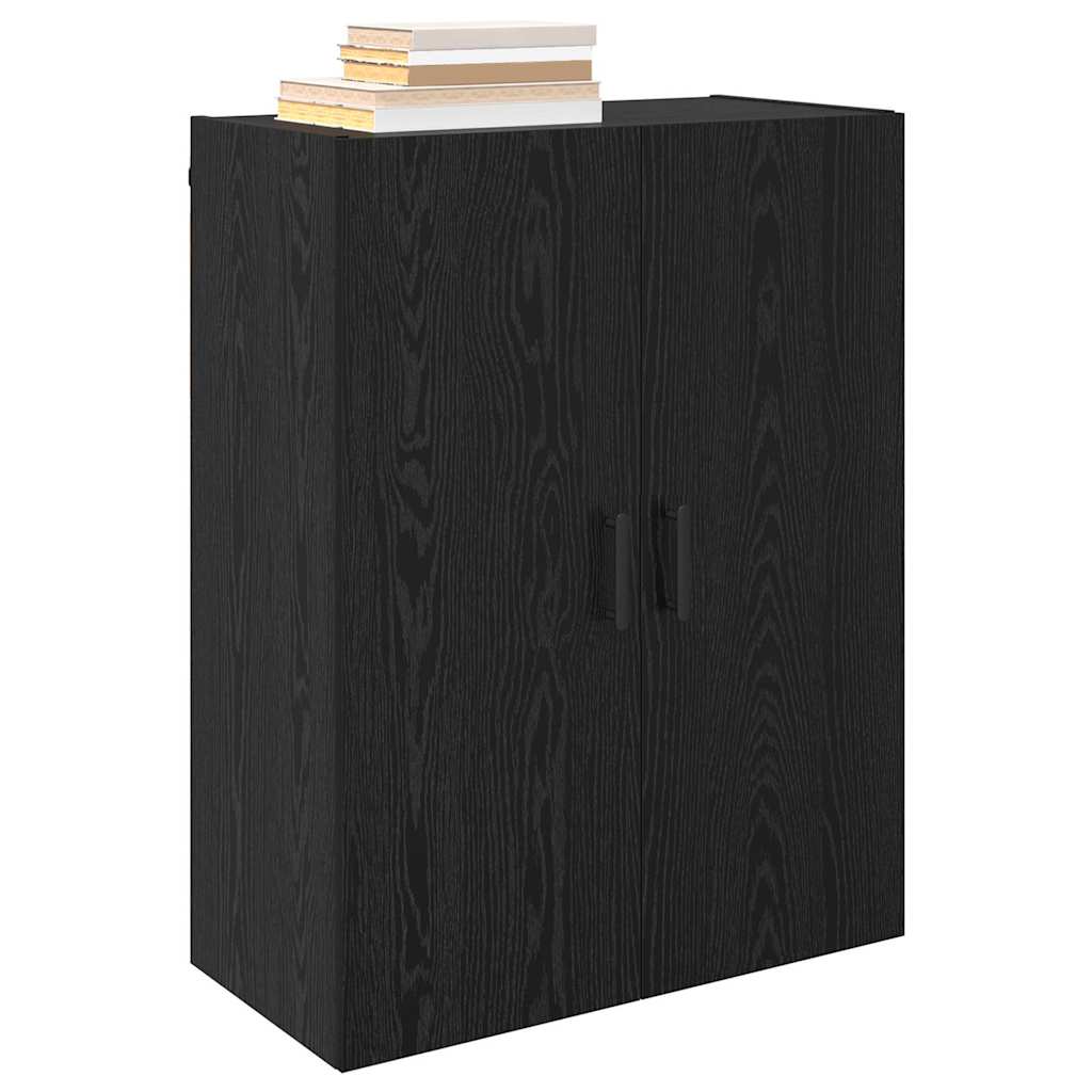 Väggskåp Svart Ek 2 pcs 69.5 x 34 x 90 cm