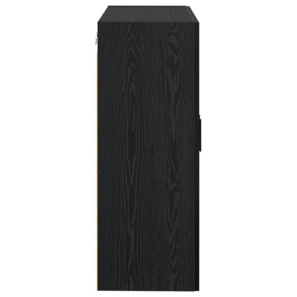 Väggskåp Svart Ek 2 pcs 69.5 x 34 x 90 cm