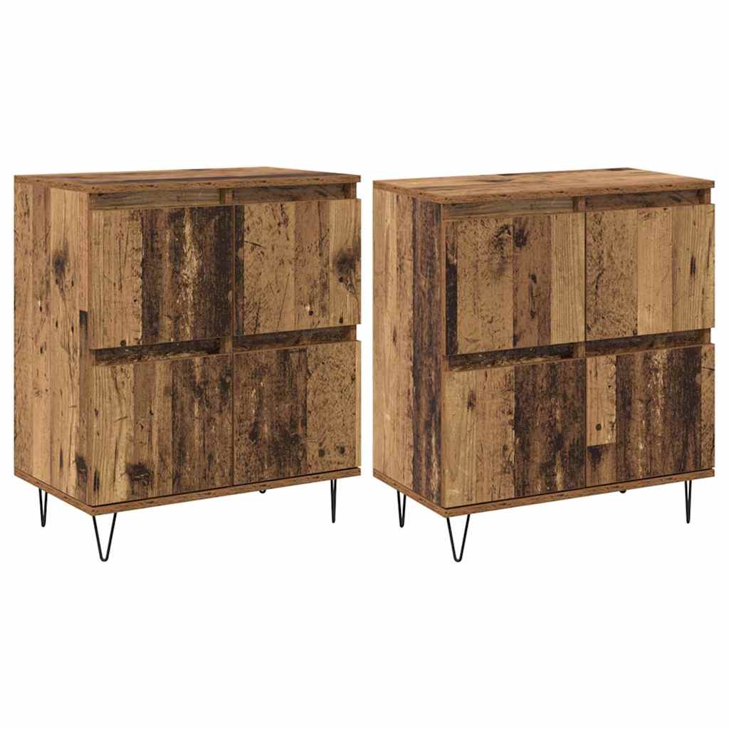 Skåp Trä 2 pcs Gammalt Trä 120 x 35 x 70 cm