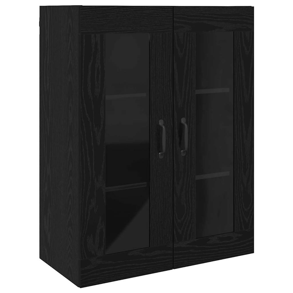 Väggskåp Svart Ek 2 pcs 69.5 x 34 x 90 cm