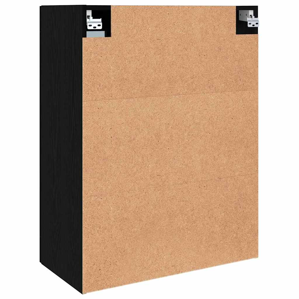 Väggskåp Svart Ek 2 pcs 69.5 x 34 x 90 cm