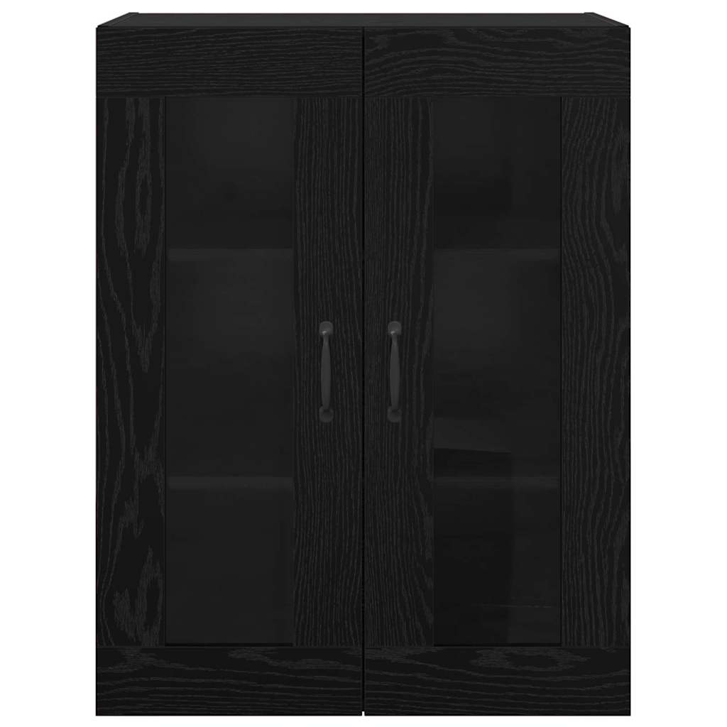 Väggskåp Svart Ek 2 pcs 69.5 x 34 x 90 cm