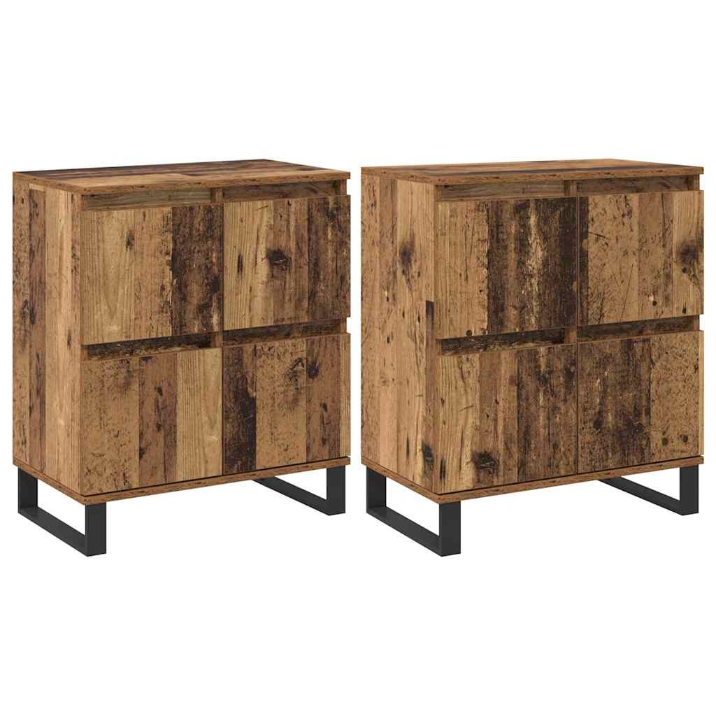 Skåp Trä 2 pcs Gammalt Trä 120 x 35 x 70 cm