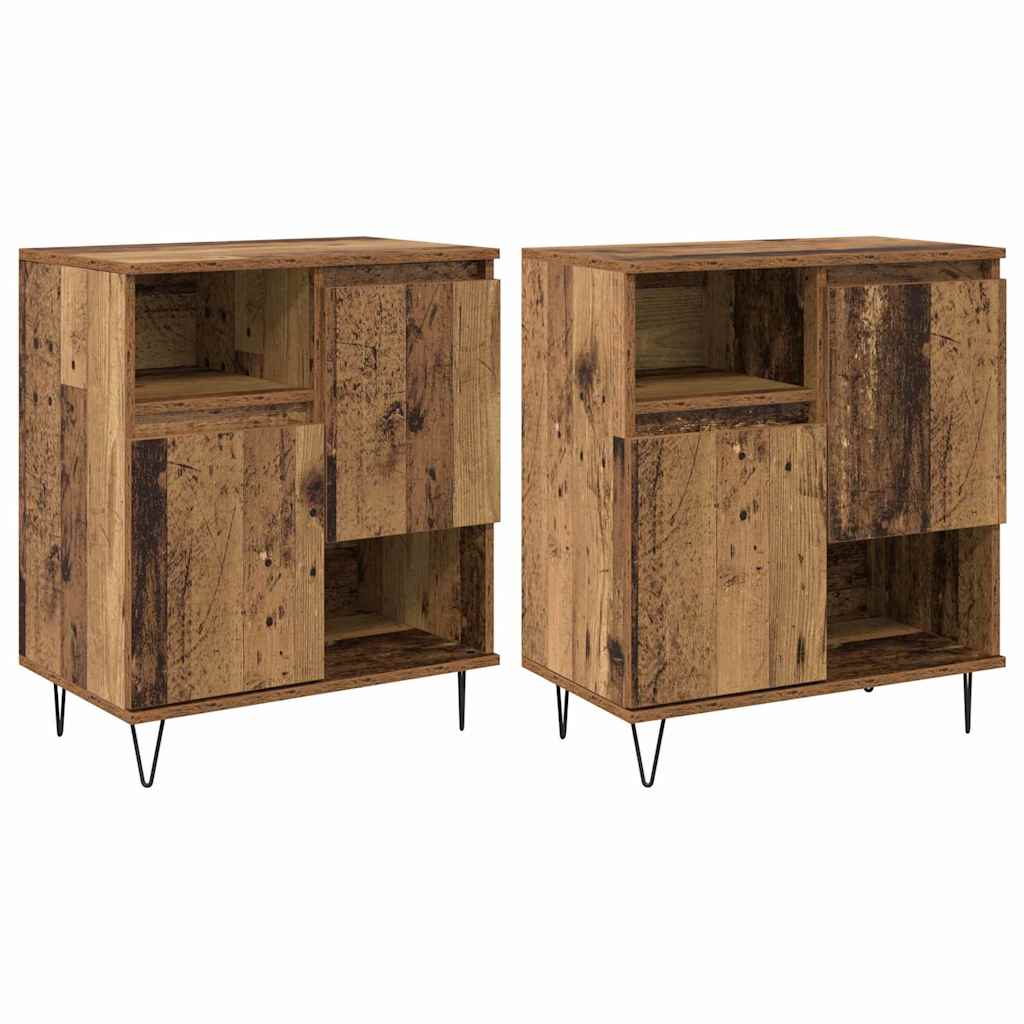 Skåp Trä 2 pcs Gammalt Trä 120 x 35 x 70 cm