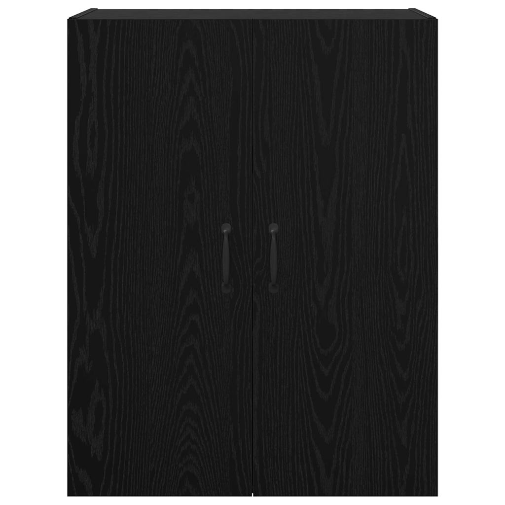 Väggskåp Svart Ek 2 pcs 69.5 x 34 x 90 cm