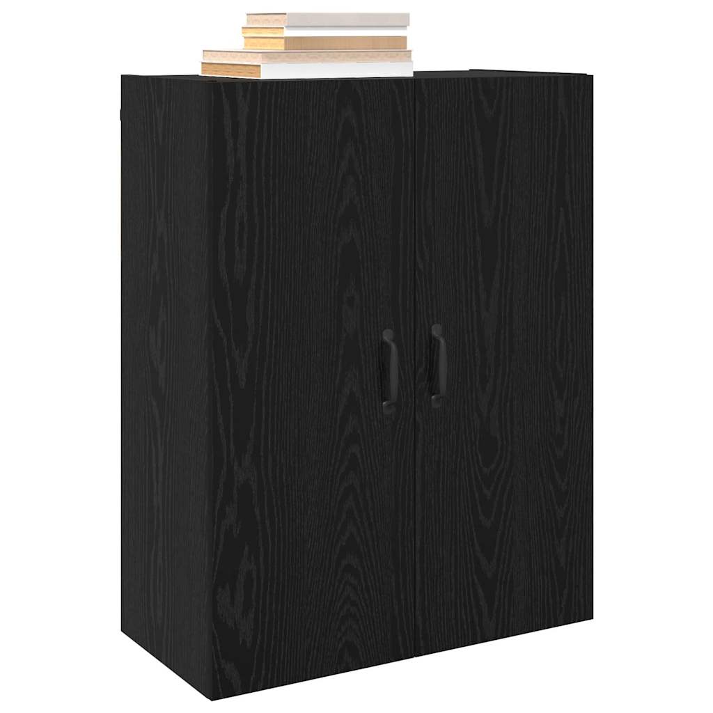Väggskåp Svart Ek 2 pcs 69.5 x 34 x 90 cm