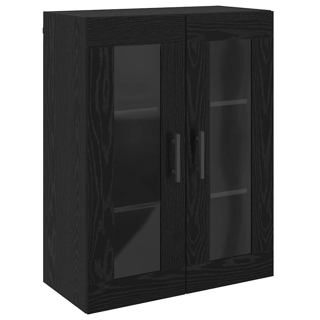 Väggskåp Svart Ek 2 pcs 69.5 x 34 x 90 cm