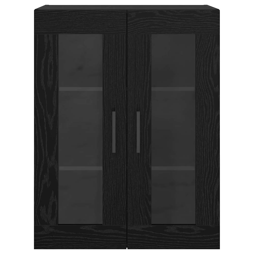 Väggskåp Svart Ek 2 pcs 69.5 x 34 x 90 cm