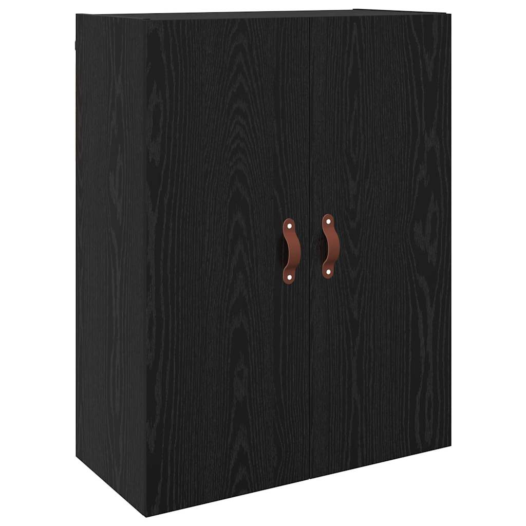 Väggskåp Svart Ek 2 pcs 69.5 x 34 x 90 cm