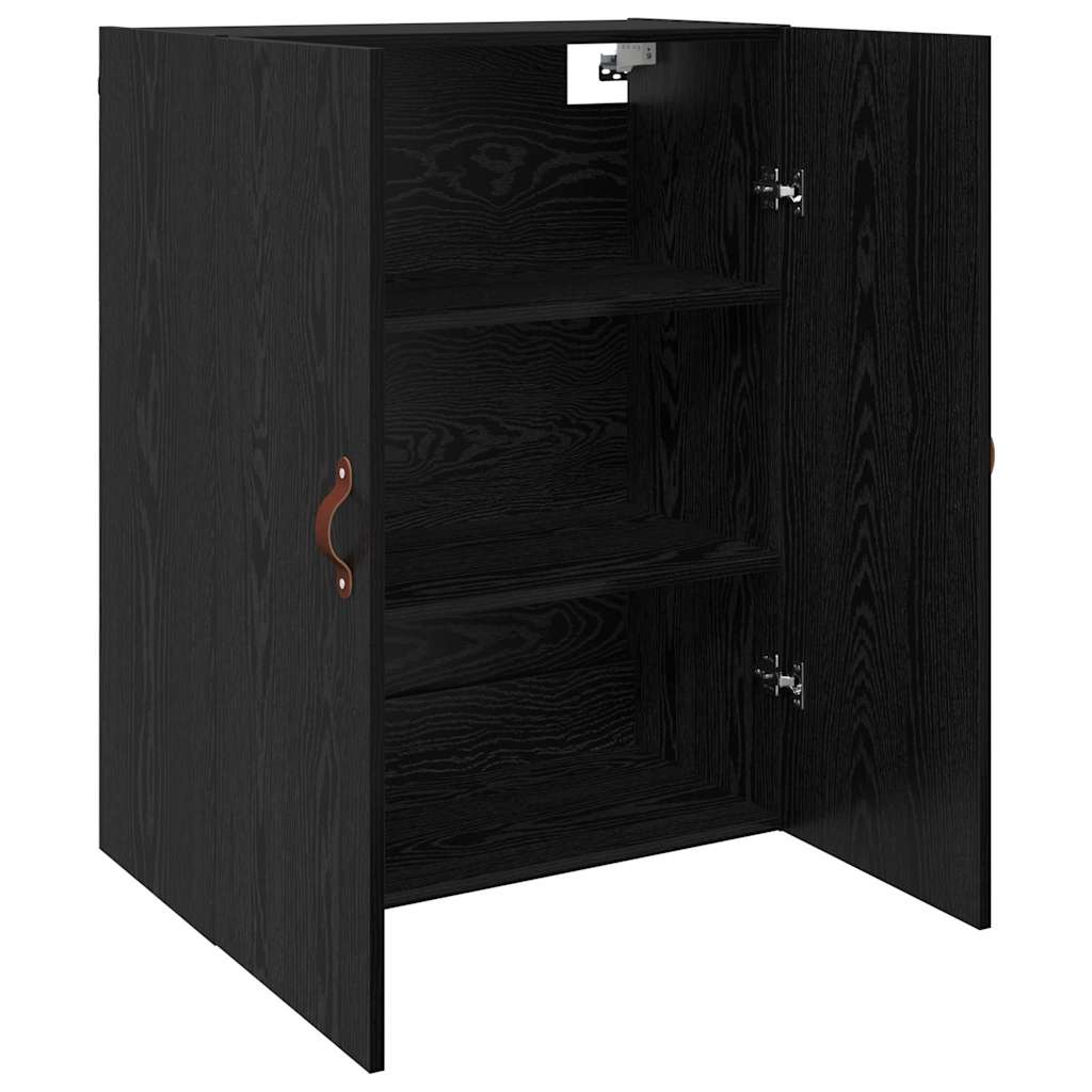 Väggskåp Svart Ek 2 pcs 69.5 x 34 x 90 cm
