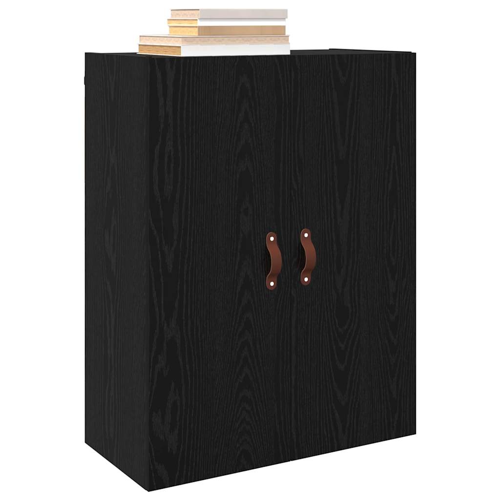 Väggskåp Svart Ek 2 pcs 69.5 x 34 x 90 cm