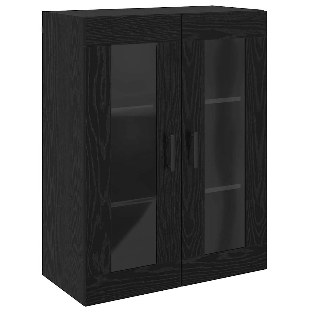 Väggskåp Svart Ek 2 pcs 69.5 x 34 x 90 cm