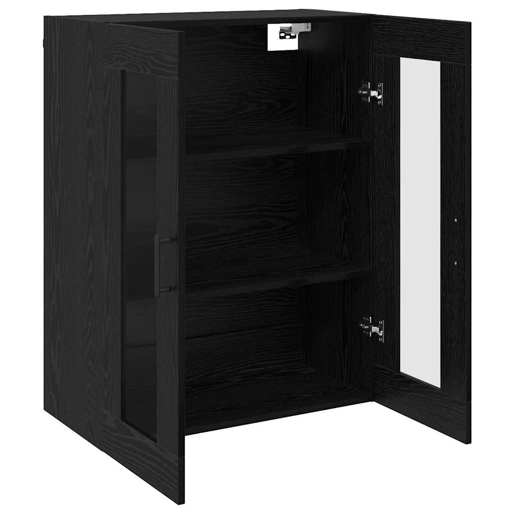 Väggskåp Svart Ek 2 pcs 69.5 x 34 x 90 cm