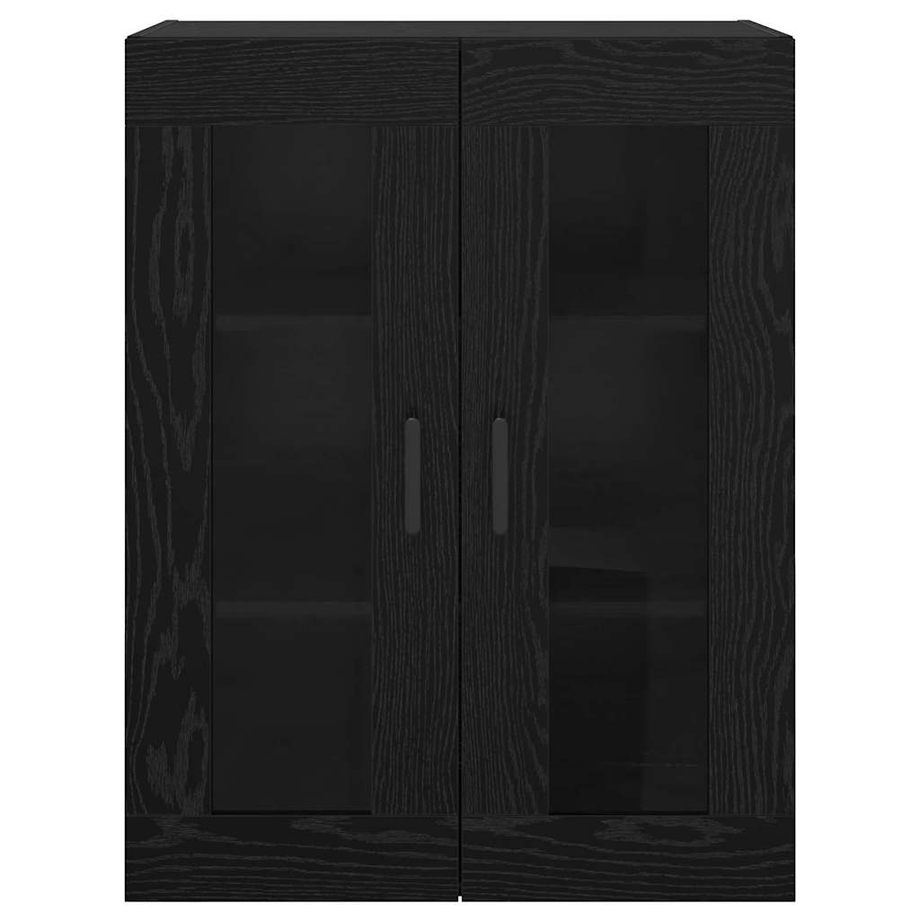 Väggskåp Svart Ek 2 pcs 69.5 x 34 x 90 cm
