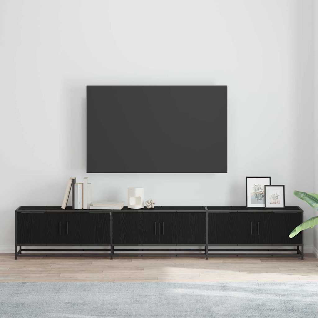 TV-skåp Svart ek 240 x 35 x 41 cm Konstruerat trä