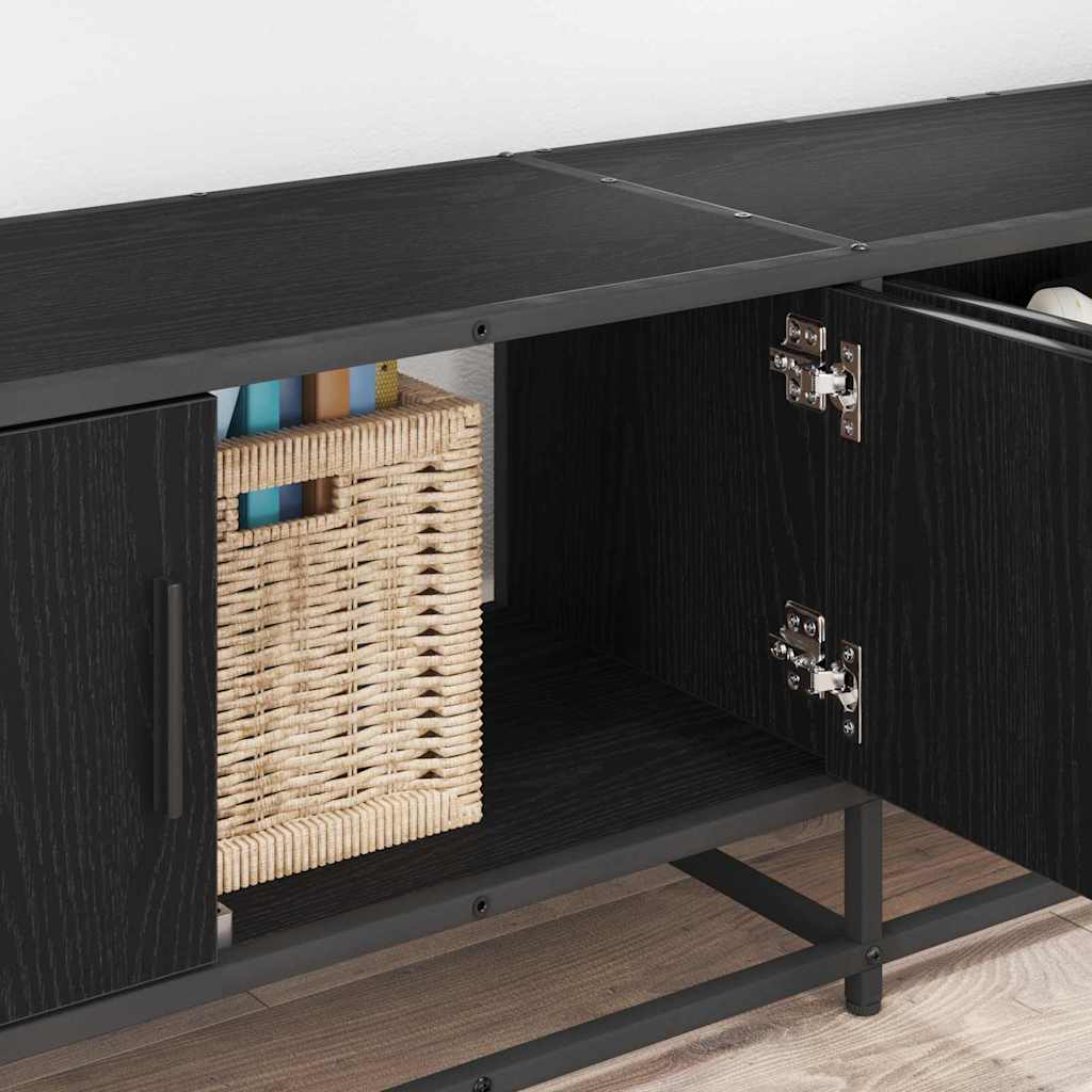 TV-skåp Svart ek 240 x 35 x 41 cm Konstruerat trä