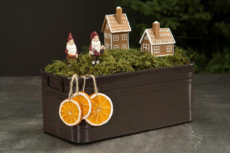 Juldekoration Inomhus Tomte Stick Äpple Mix Poly 7cm 2-pack