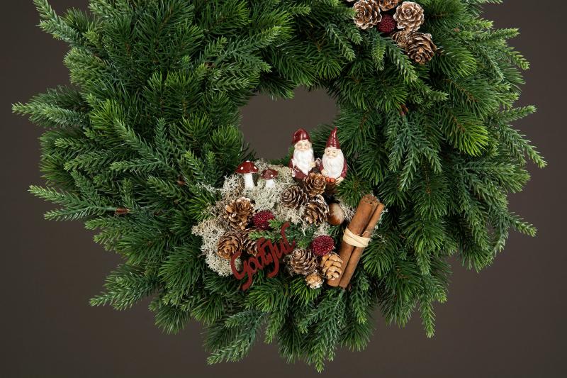 Juldekoration Inomhus Tomte Stick Äpple Mix Poly 7cm 2-pack