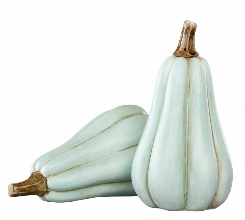 Dekoration Pumpa Minty Avlång Poly 20cm 2-pack
