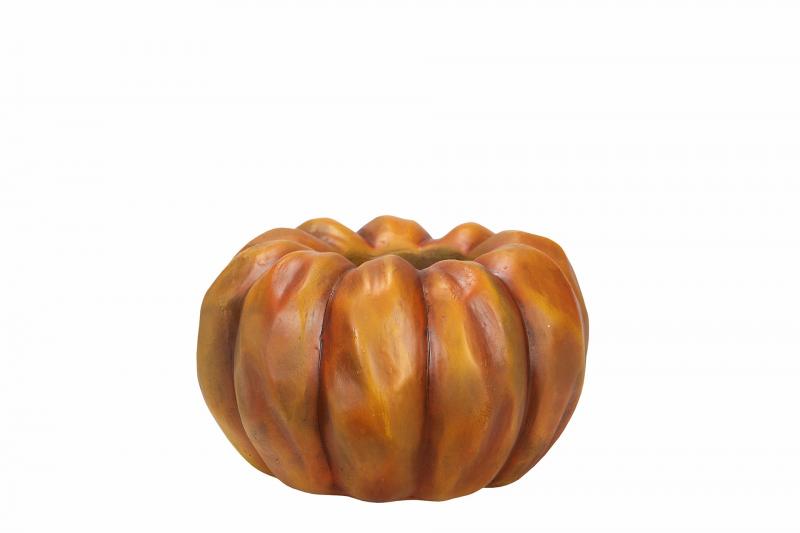 Ljuslykta ljusstake 2-pack Pumpa Orange Poly 11x7cm