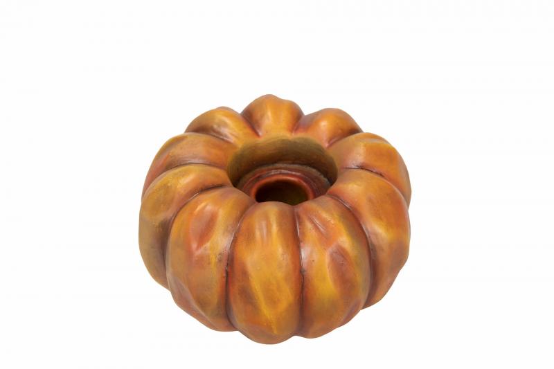 Ljuslykta ljusstake 2-pack Pumpa Orange Poly 11x7cm