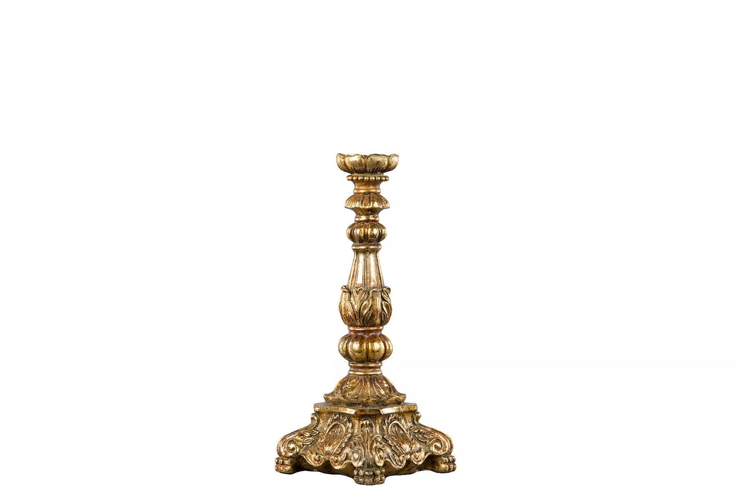 Ljusstake Enya Guld Poly 13x31cm