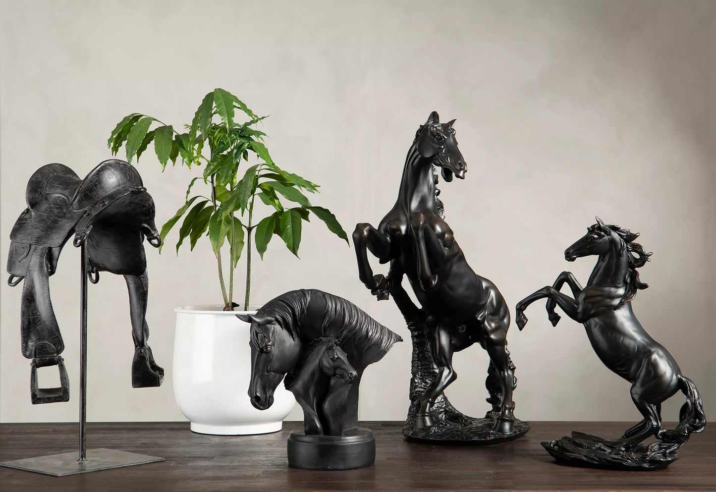 Dekoration Djur Hästhuvud Föl Stående 28 cm