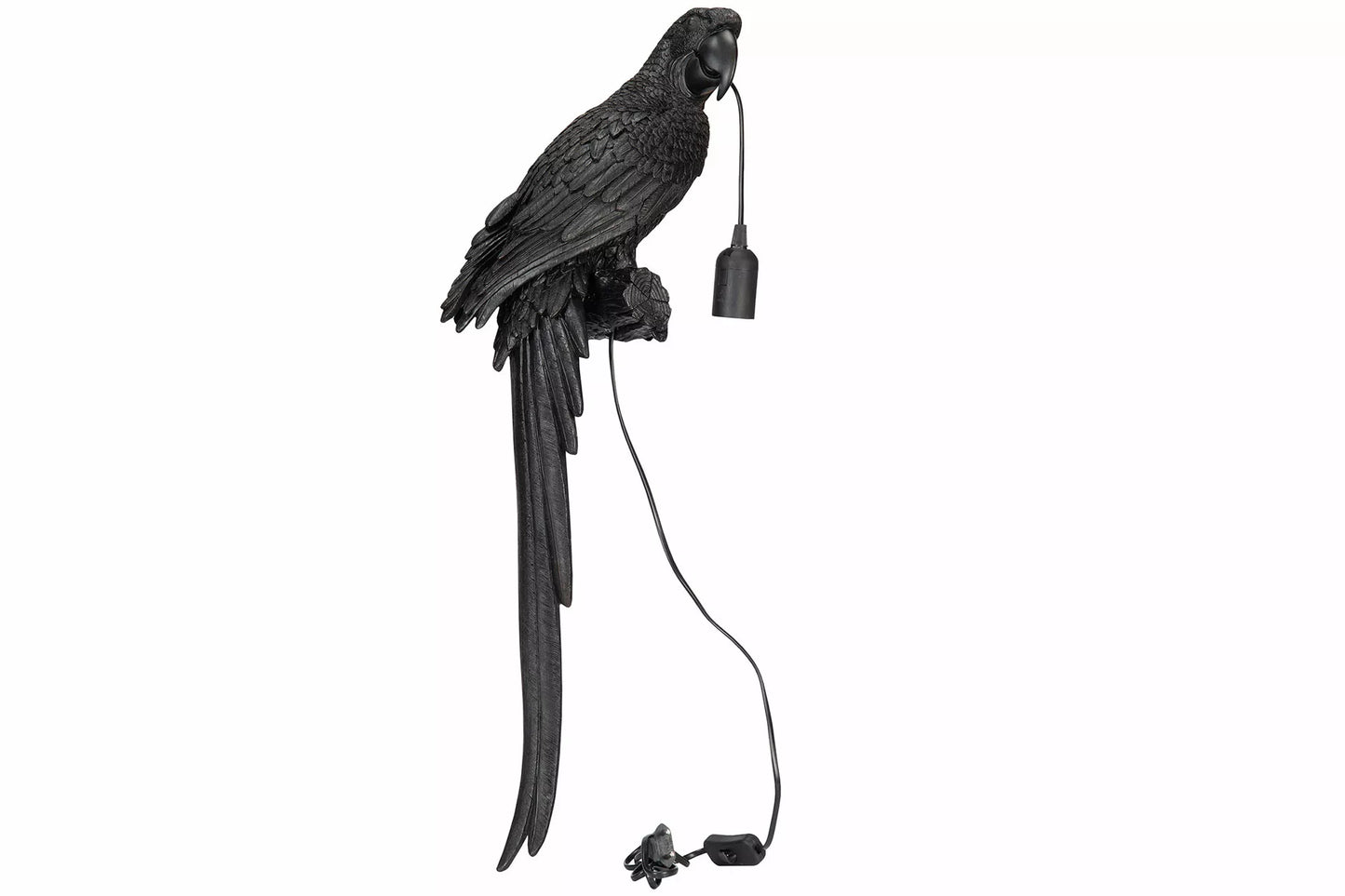 Vägglampa Papegoja Brun Svart Poly