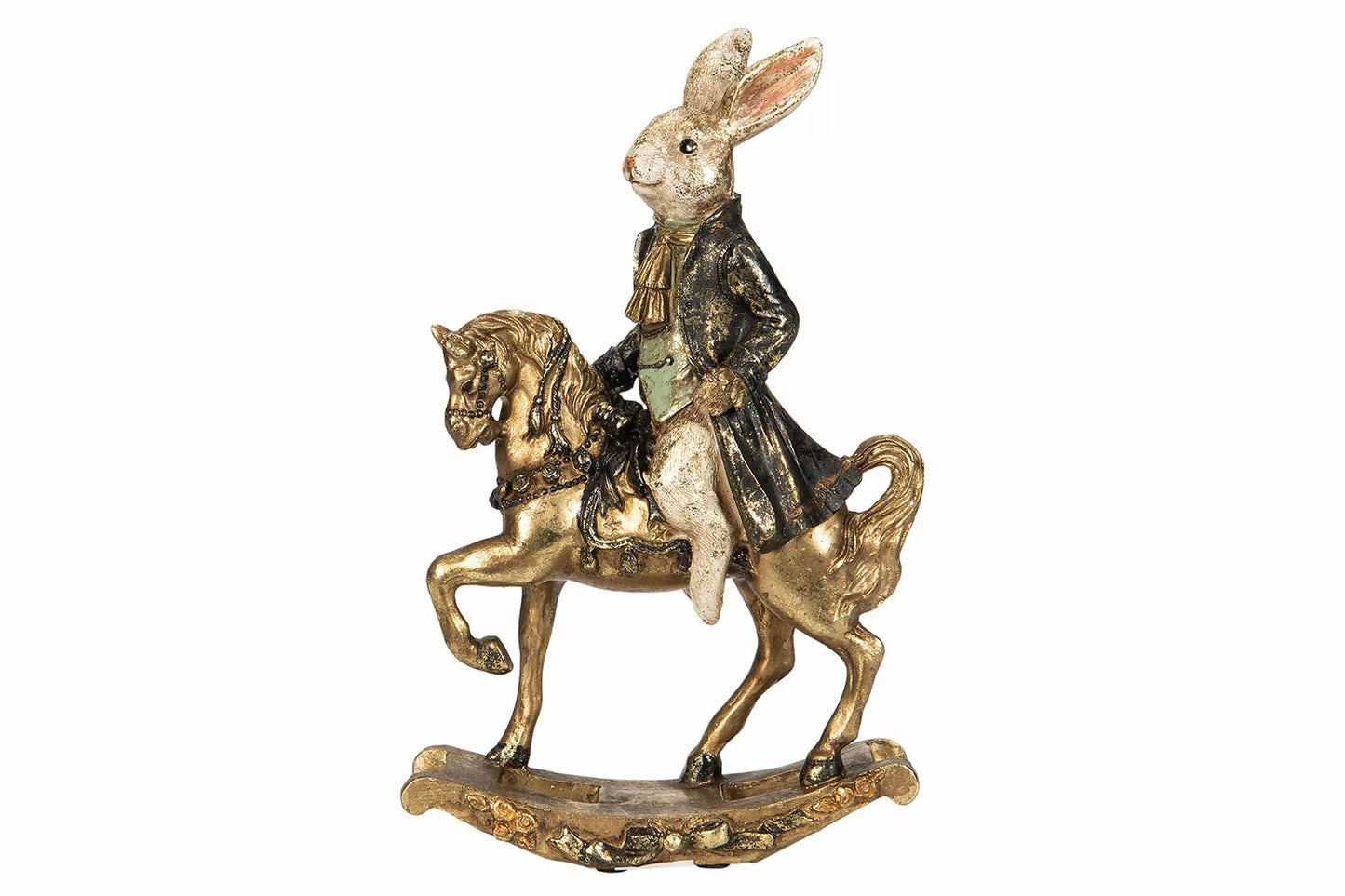 Påskdekoration Kanin Rider Polyresin 15x6x24cm