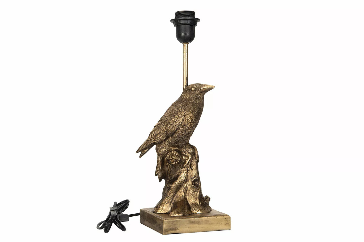 Bordslampa Lampfot Kråka Guld Poly 13,5x12,5x41cm I lager: Vecka 6