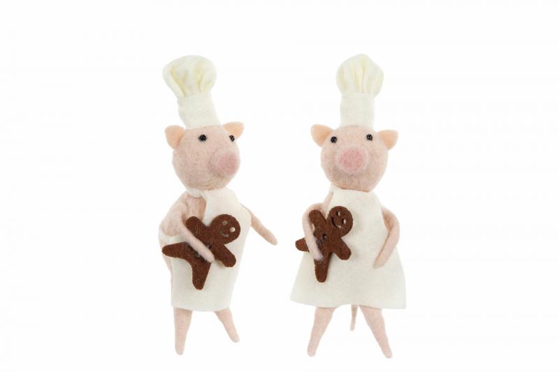Dekoration UllDjur Gris Pepparkaka 16cm 2-pack