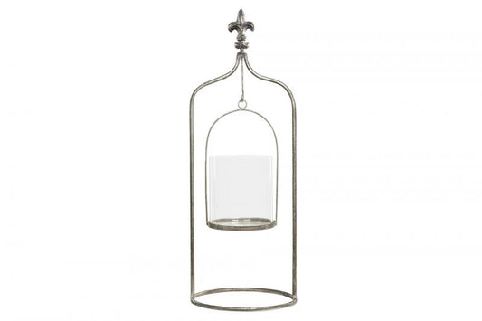 Ljuslykta Vas Stativ Silver 20x50cm