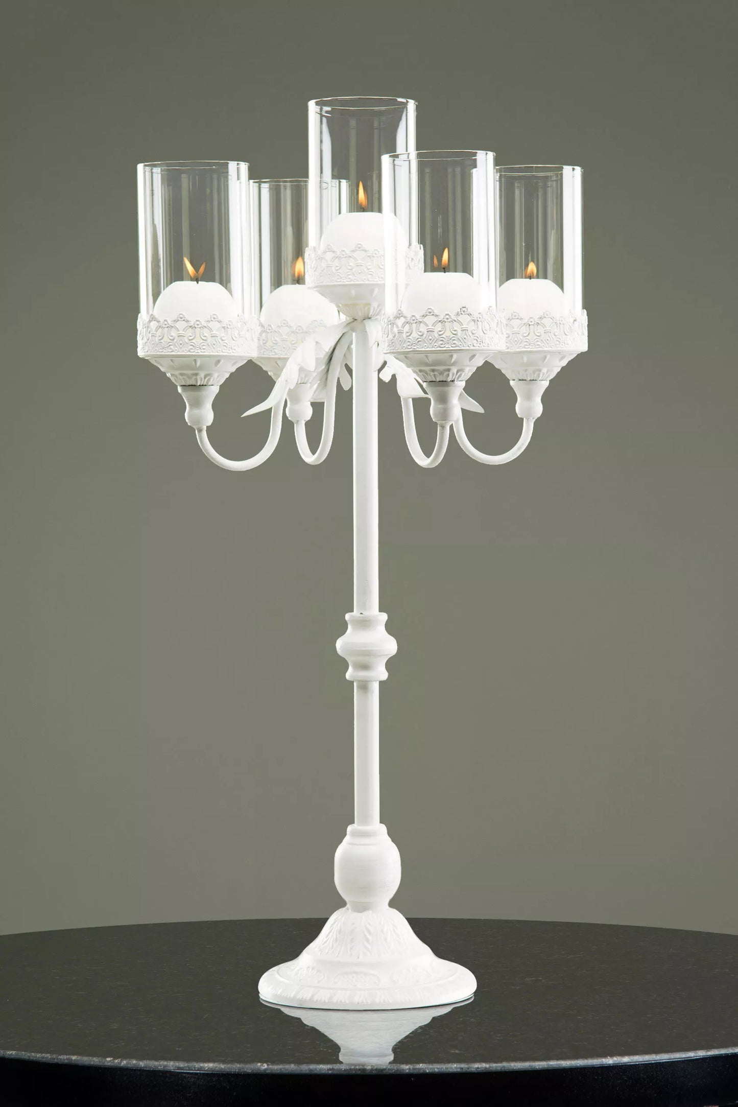 Ljusstake Kandelaber till blockljus Romantisk - Antikvit