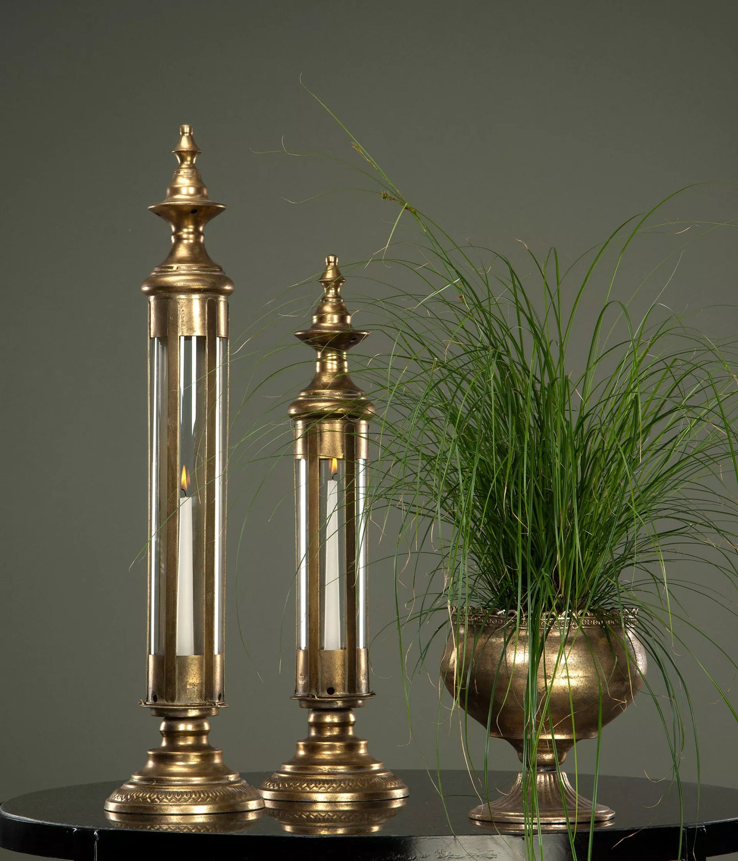 Ljuslykta Tower Guld 19x86cm 1 st