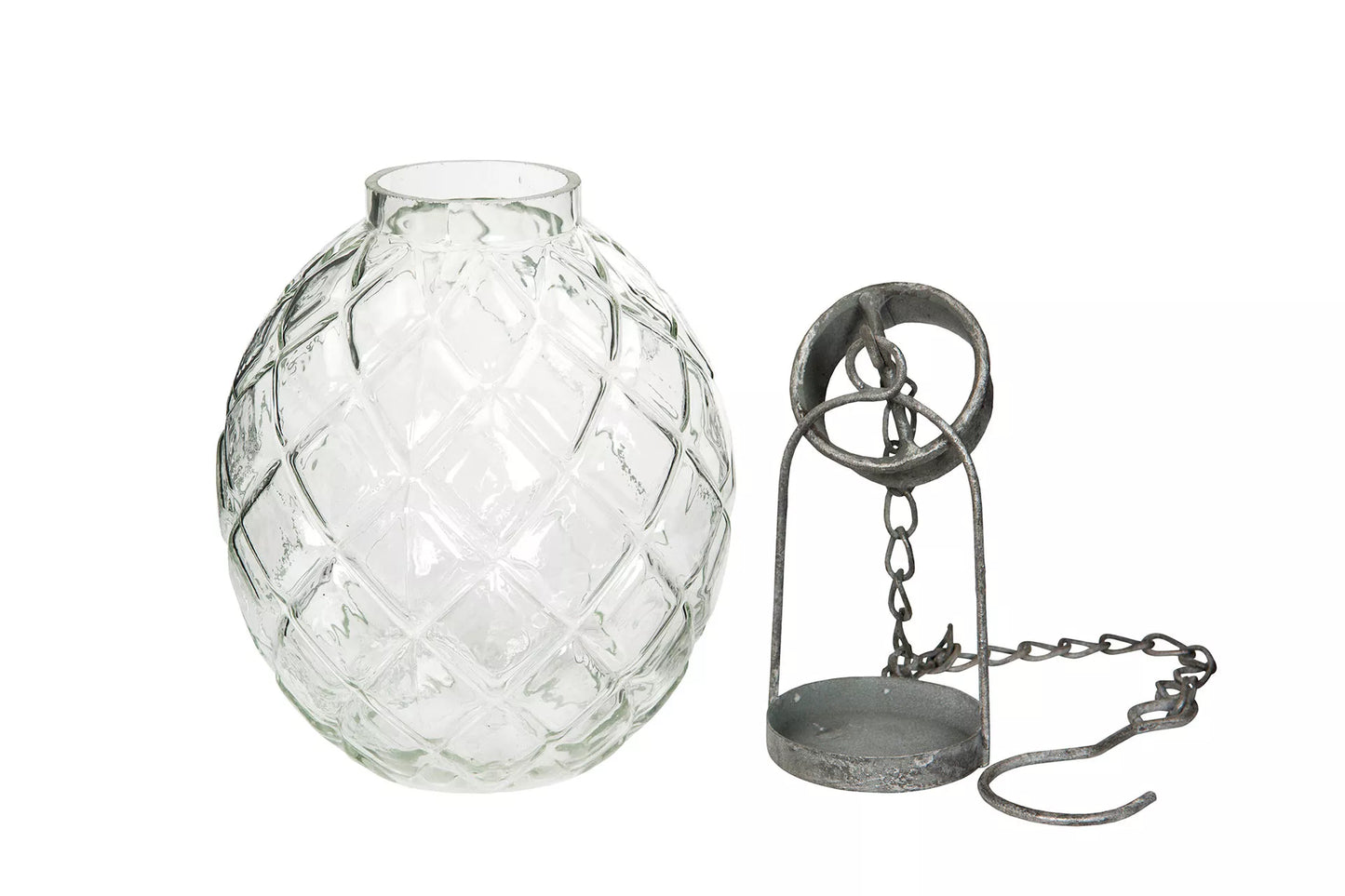 Ljuslykta Glas Haley Kedja 13x18/50cm