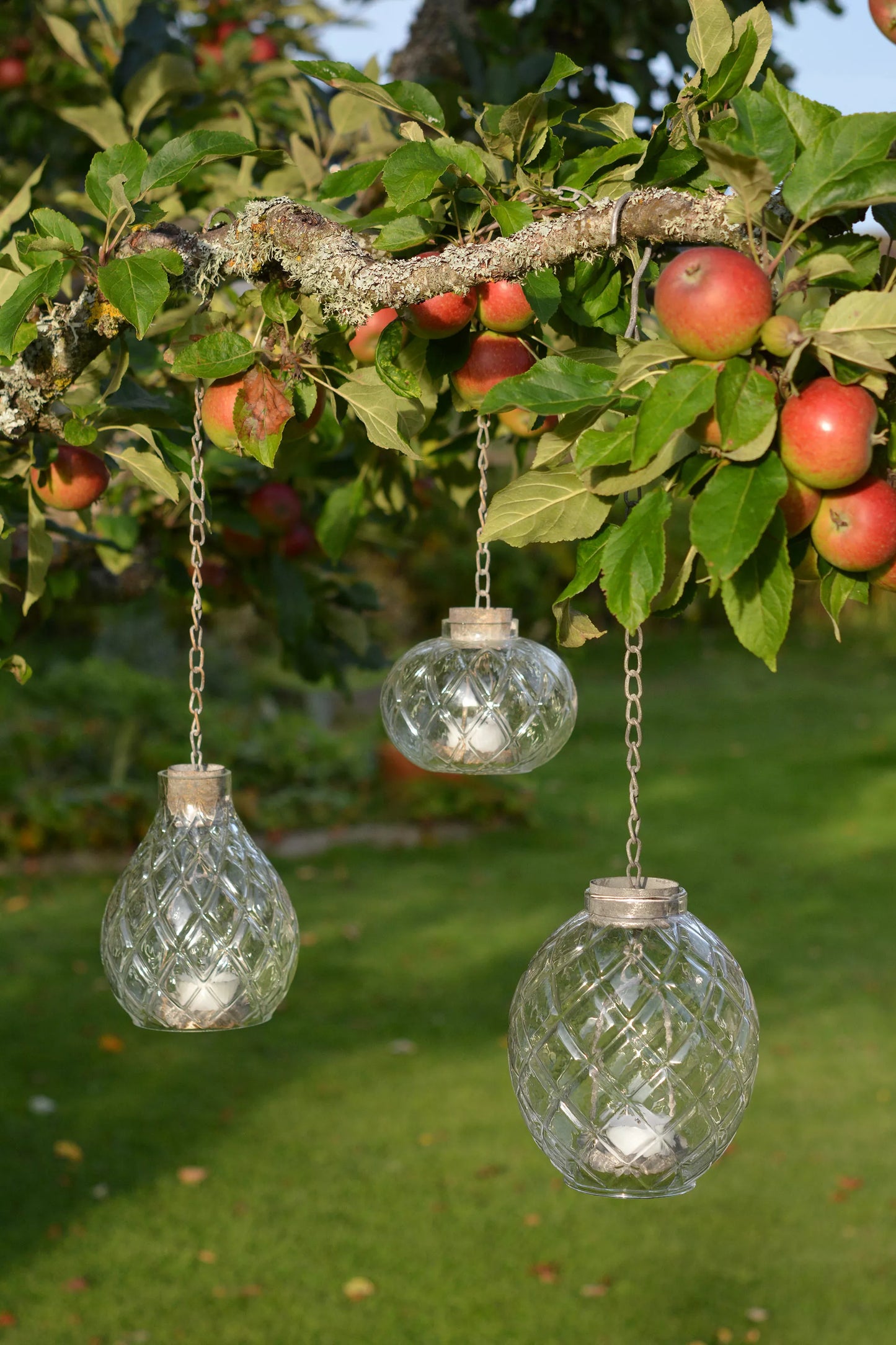 Ljuslykta Glas Haley Kedja 13x18/50cm