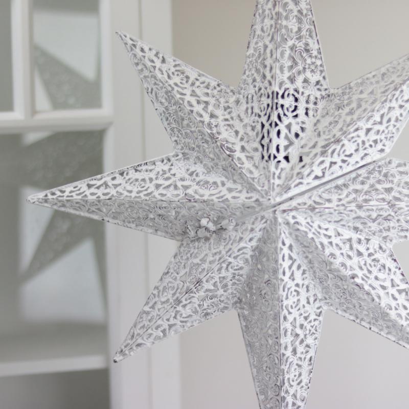Juldekoration Inomhus Adventsstjärna belysning - Antikvit 50 cm
