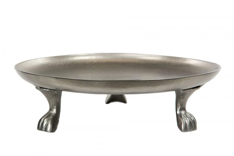 Dekorativt Fat Bricka Fat Tass Rund 34 cm - Rå Nickel Alu.