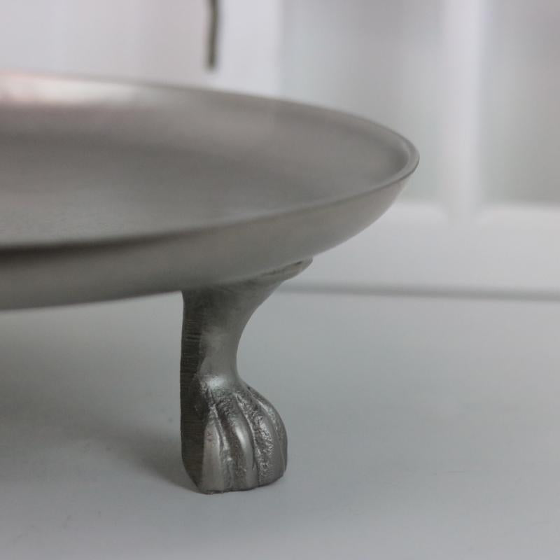 Dekorativt Fat Bricka Fat Tass Rund 34 cm - Rå Nickel Alu.