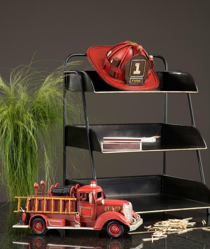 Dekoration Hjälm Brandman Metall 25x17x12cm