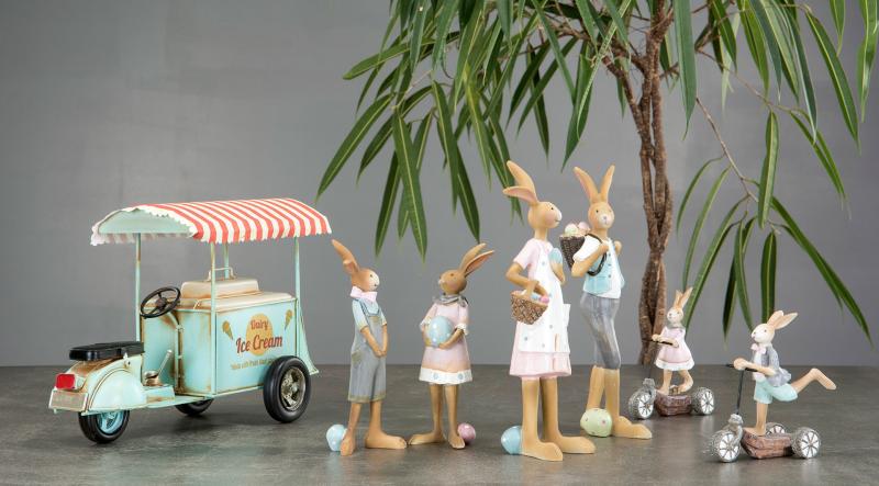 Dekoration Metalldekoration Glassbil Turkos 33 cm