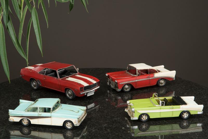 Dekoration Metalldekoration Bil De Soto Blå Metall 25x10x7,5cm