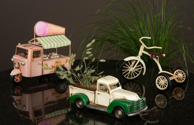 Dekoration Metalldekoration Cykel Trehjuling 25x18x16cm