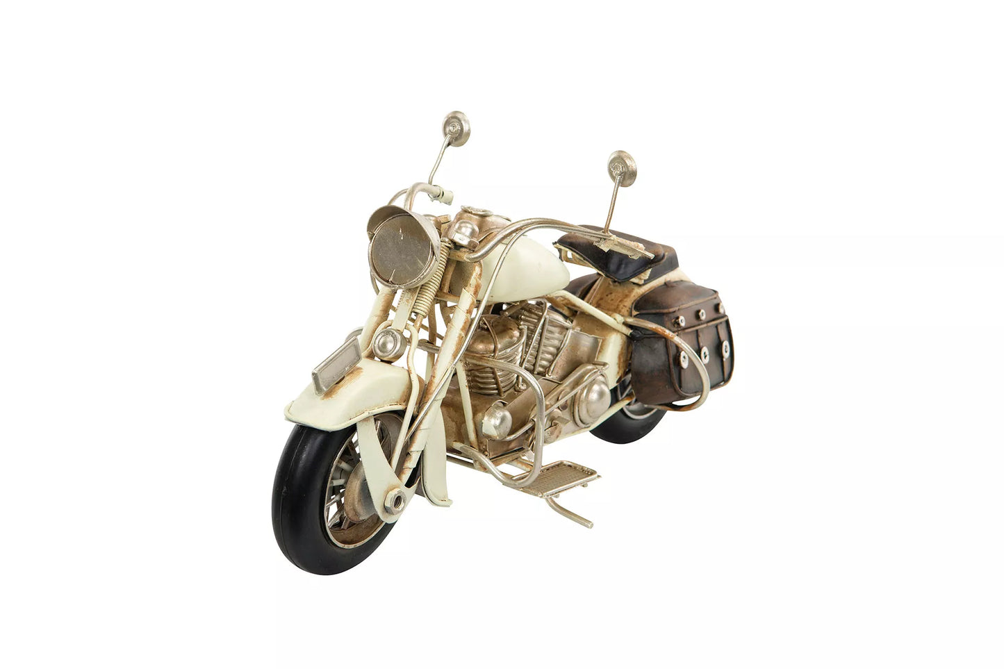 Dekoration Metalldekoration Motorcykel Creme Metall 28x11x14cm