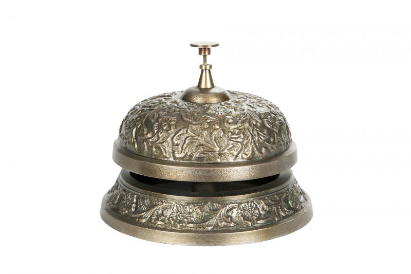 Dekoration Receptionsklocka Antik Mässing 14x10cm